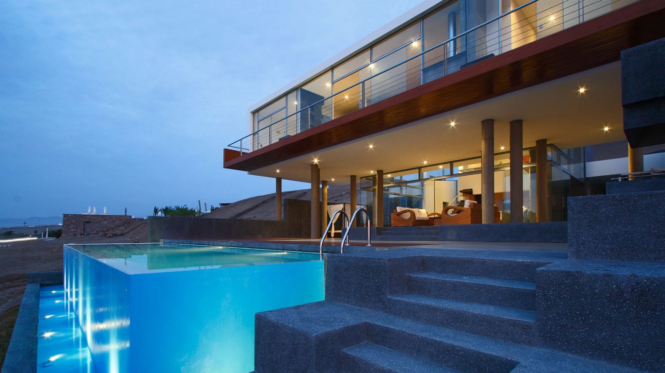 This contemporary beach house near Lima, Peru is a young couple's dream