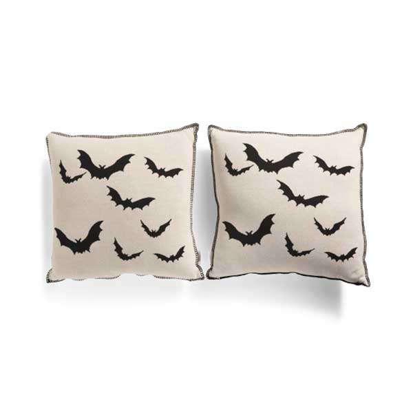 20x20 Set Of 2 Bats Pillows