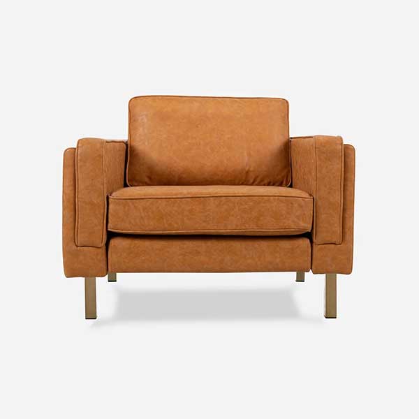 Albany Armchair Distressed Vegan Leather