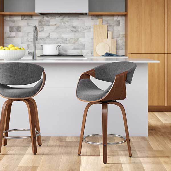 Archaimbaud Swivel Counter & Bar Stool (Set of 2)