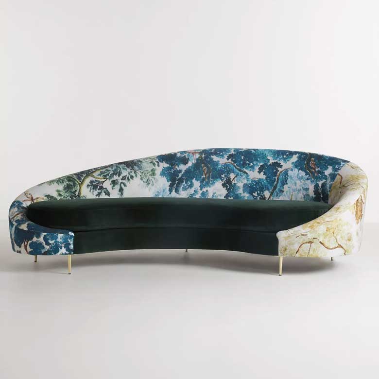 Asymmetrical Serpentine Sofa