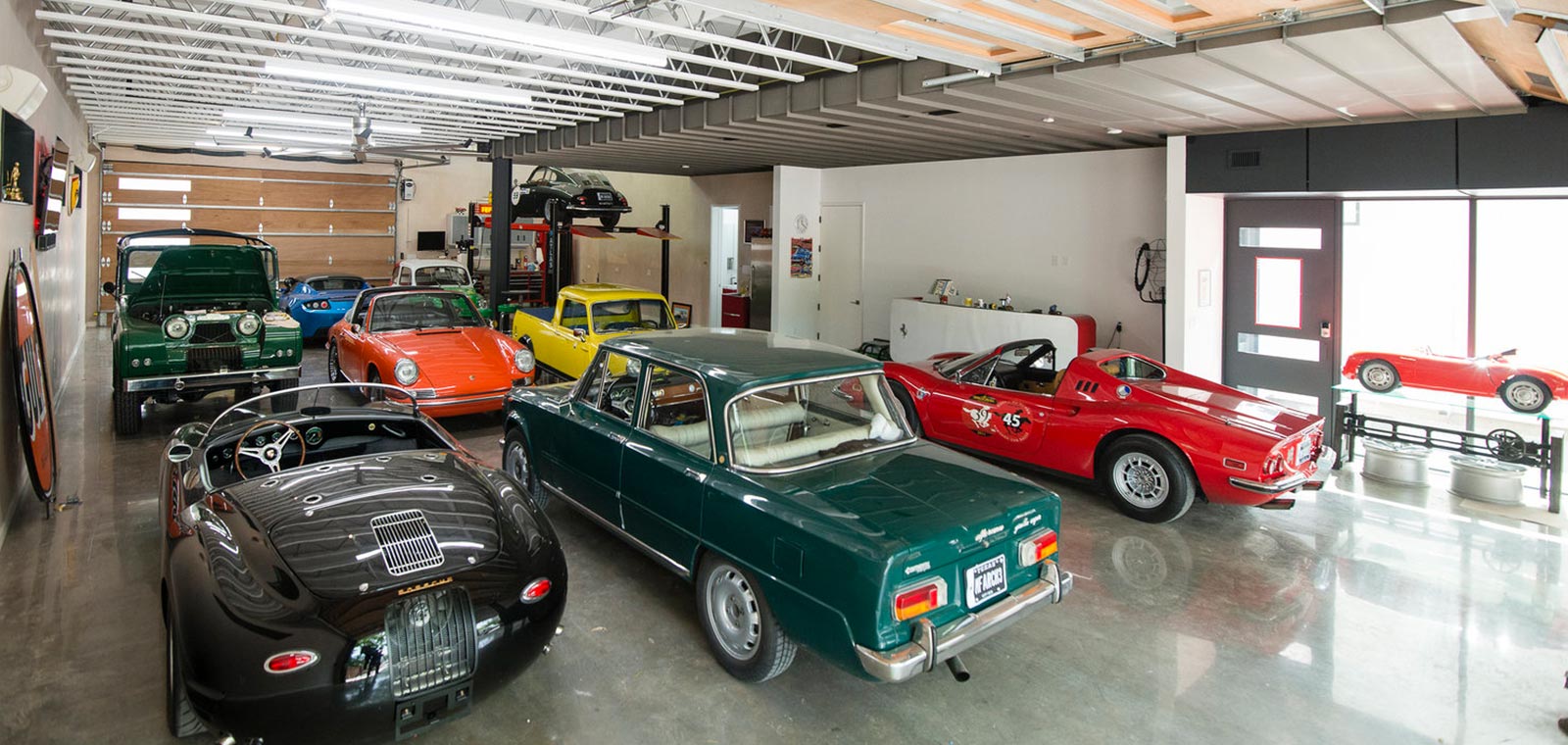 Austin home designed to showcase the owners' vintage car collection