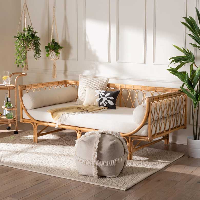 Boho-chic Rattan Daybed