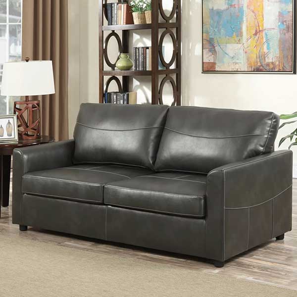 Brenndan Modern Leather-Like Sleeper Sofa with Memory Foam