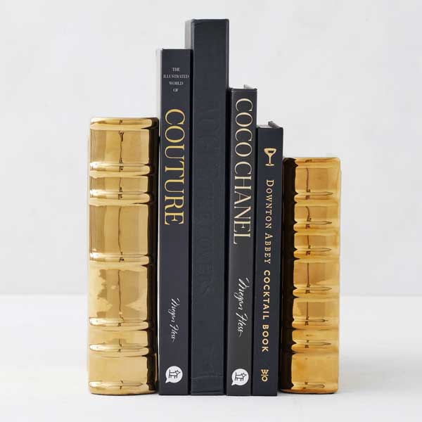 Ceramic Books - simple bookends or as a sharp accent piece for a console table