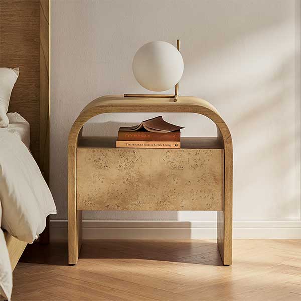 Crescent 1-Drawer Nightstand