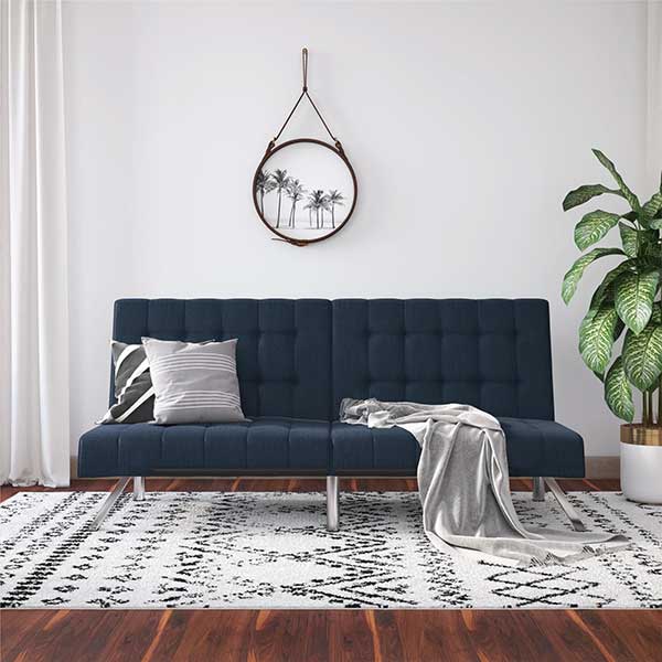 Emily Convertible Tufted Futon Sofa