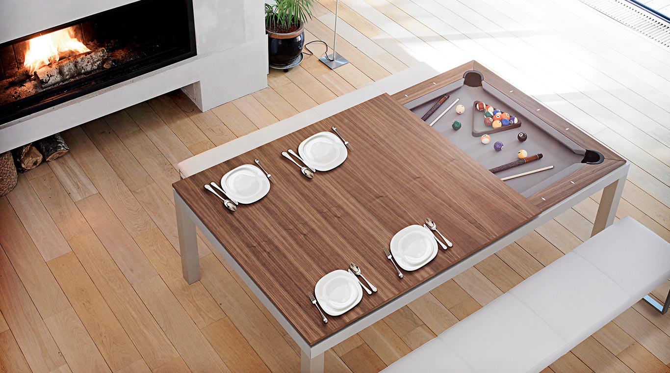 Fusion Tables, Fusion Pool Tables, Transformable dining tables for pool  playing