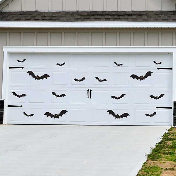 16 Piece Halloween Bats Magnets Door Mural