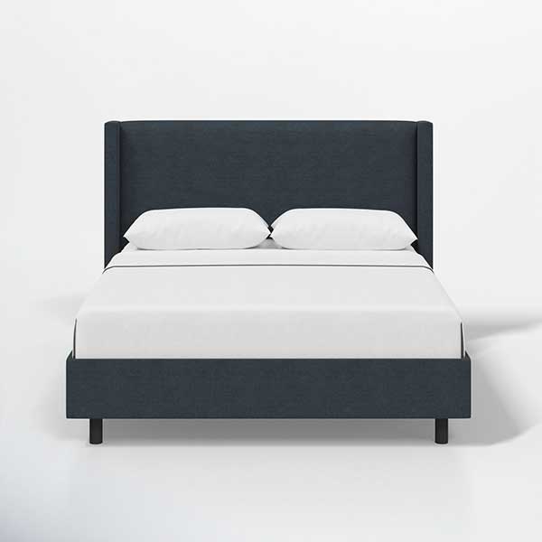 Hanson Upholstered Wingback Platform Bed