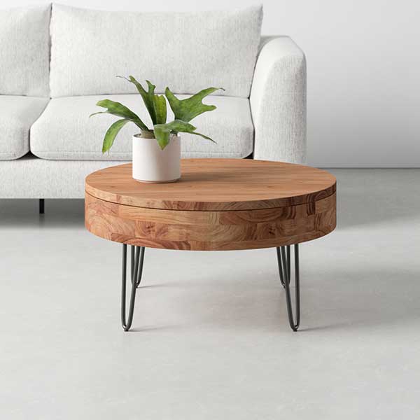 Heaton Solid Wood Coffee Table with Storage