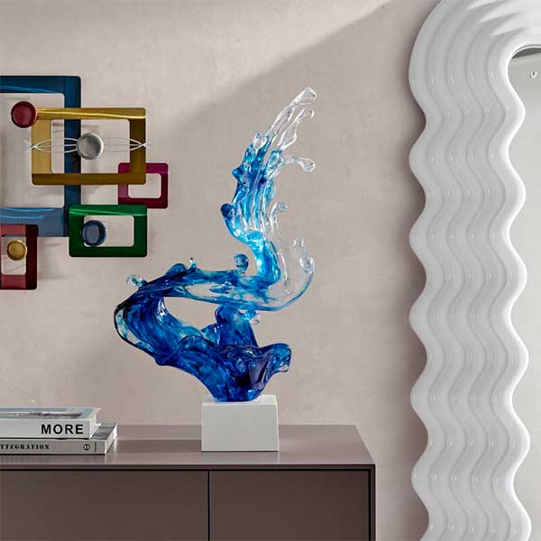 Hiltner Wave Table Resin Handmade Sculpture