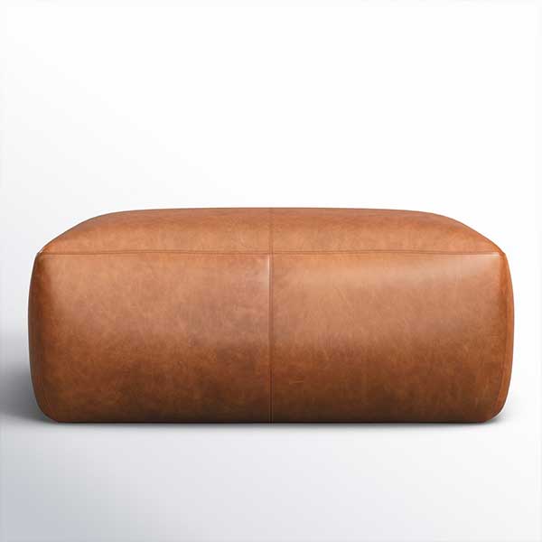 Hustle Full-Grain Genuine Italian Leather Ottoman