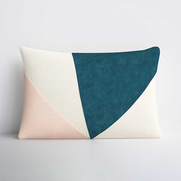 Kathleen Geometric Cotton Lumbar Pillow Cover