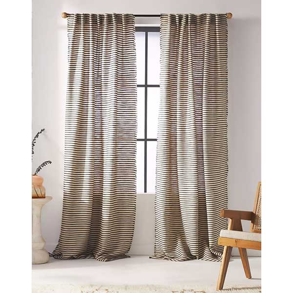 Luxe Linen Blend Woven Curtain