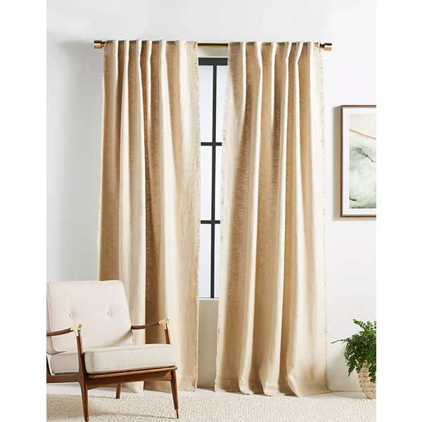 Luxe Linen Blend Woven Curtain