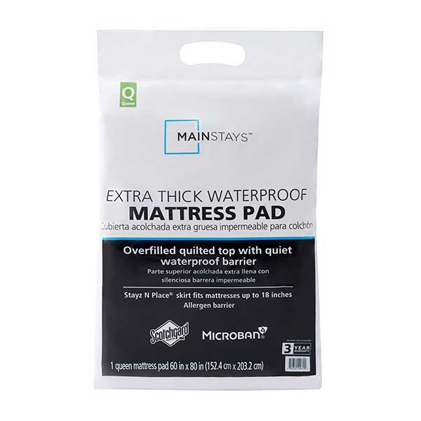 Mainstays Extra Thick Waterproof Mattress Pad