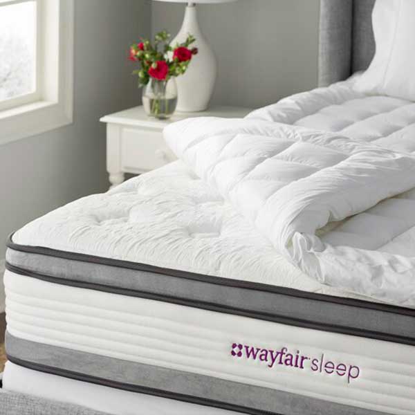 3" Mattress Topper - Down Alternative Hypoallergenic Fiber-Filled Cushioned Pillowtop Pad