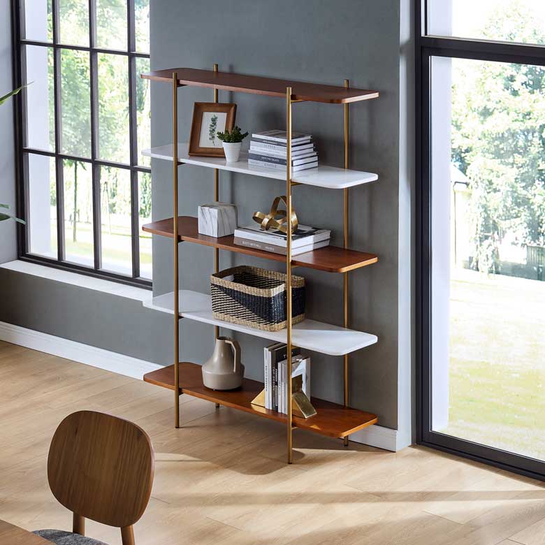 Mid-century modern tall bookshelf for sale