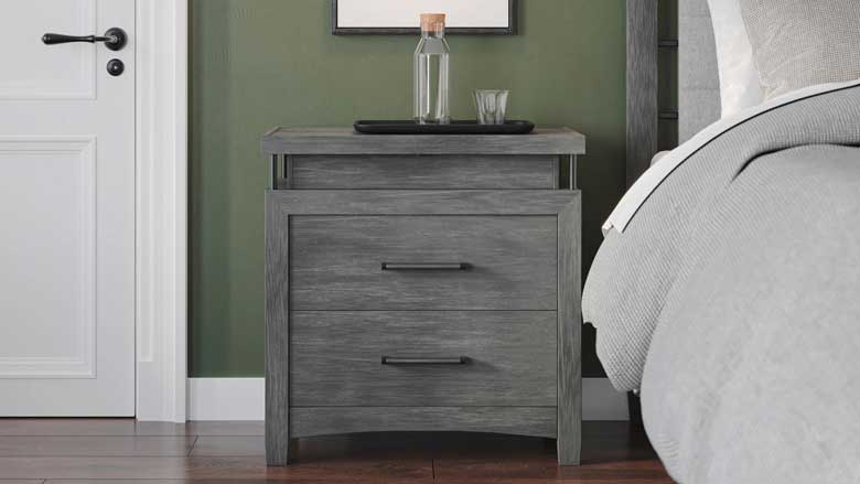 Modern charging nightstand with touch lighting