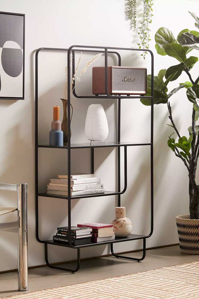 Modern curved bookshelf for sale