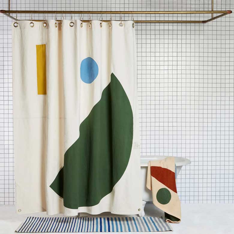 Modern fun shower curtain for sale