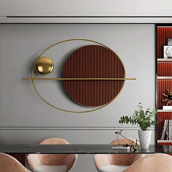 Modern Oval Geometric Metal Wall Decor