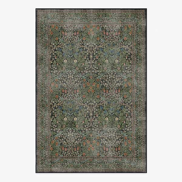 Morris & Co. Blackthorn Forest Green Tufted Rug