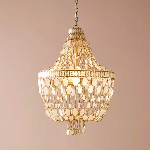 Oval Capiz Chandelier