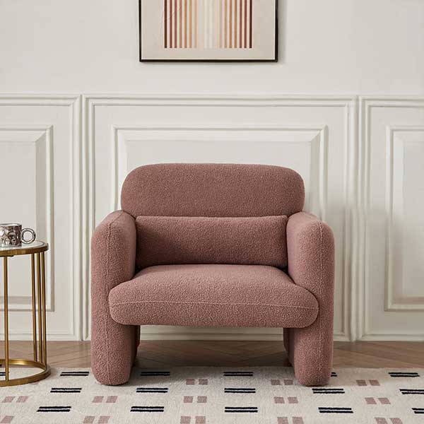 Pink Upholstered Armchair