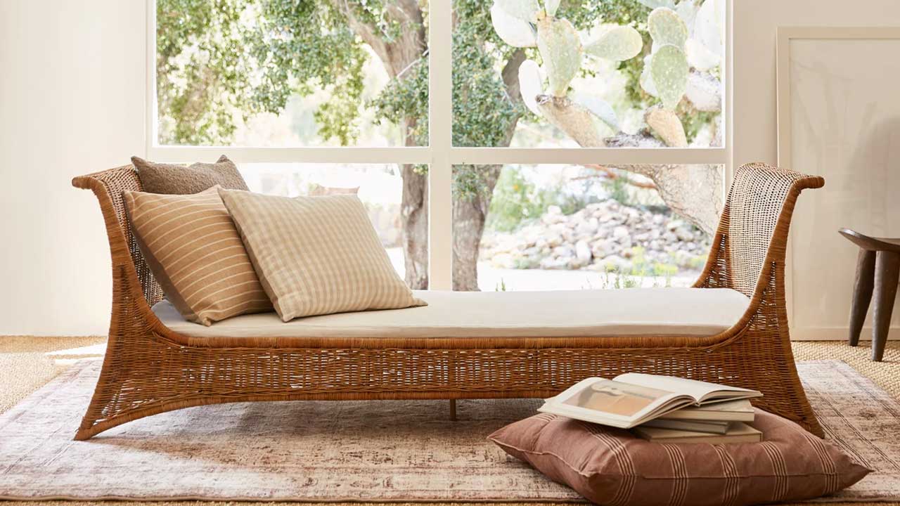 Beautiful boho indoor outdoor rattan daybeds you can buy online