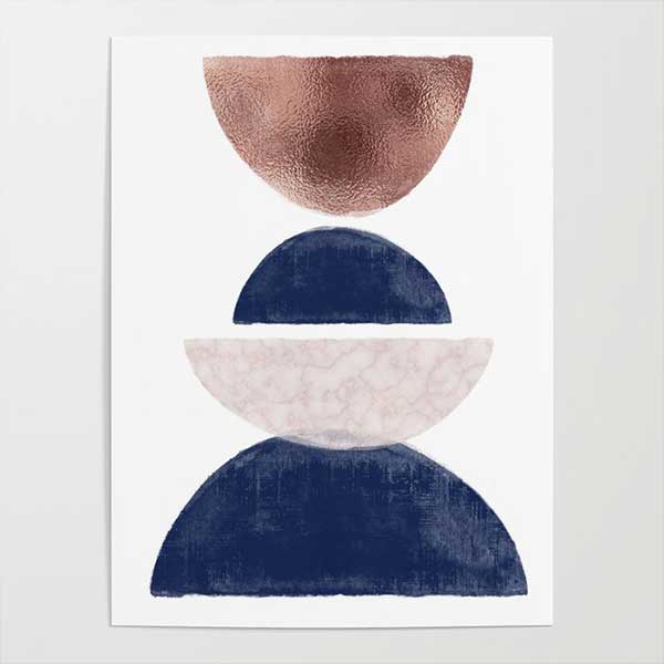 Semicircle Geometric Art Print