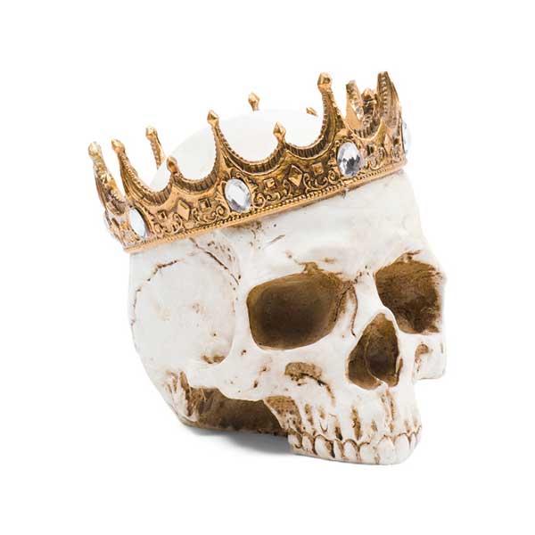 Skull With Crown Decor