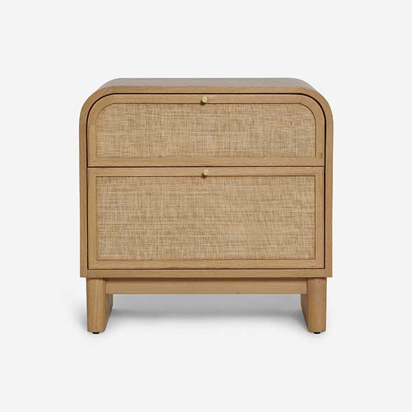 Suzette Nightstand - oak frame, 2 drawers