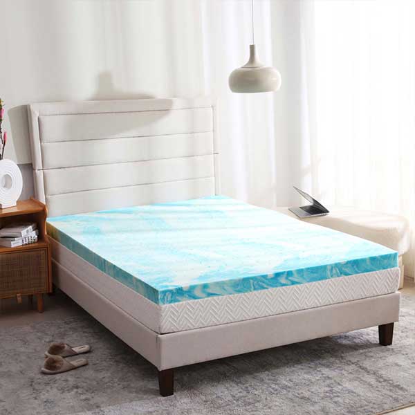 Ventilated Gel Swirl Memory Foam Mattress Topper