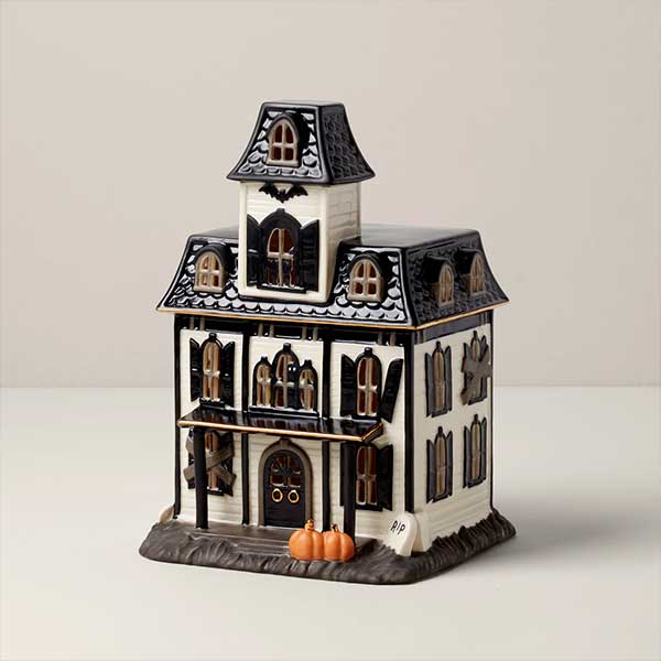 Vintage Halloween Light-Up House Figurine