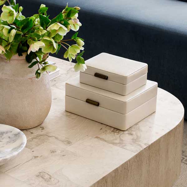 White Shagreen Box