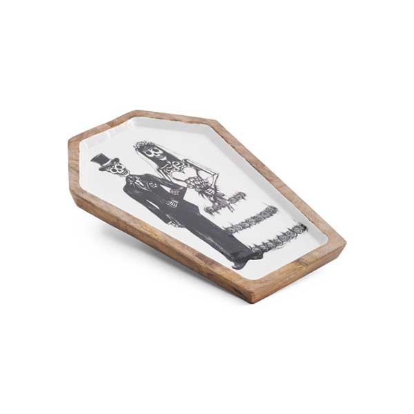 Wooden Enamel Coffin Platter