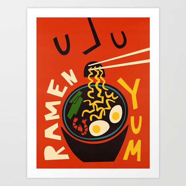 Yum Ramen Art Print Society6